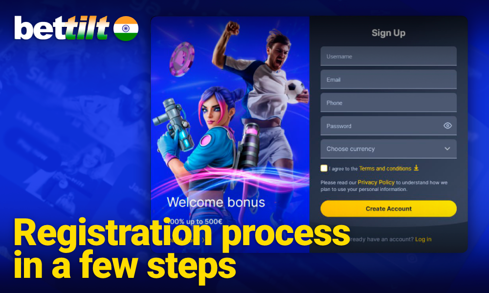 Registration Instruction, step by step - Bettilt India