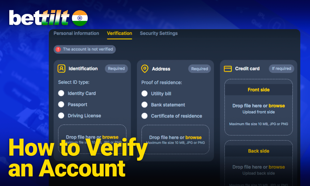 How to Verify an Account on Bettilt in India - detailed list of actions