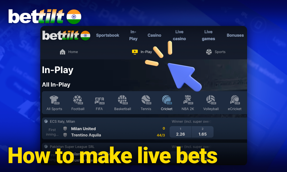 How to bet live for players from India on Bettilt - a detailed description