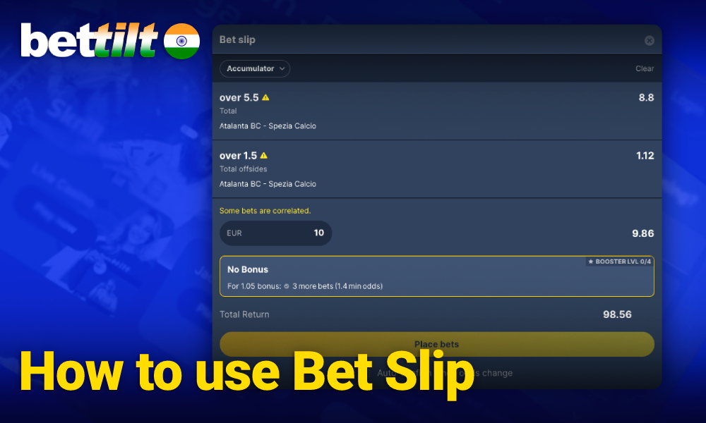 How to use Bet Slip on Bettilt for IN players