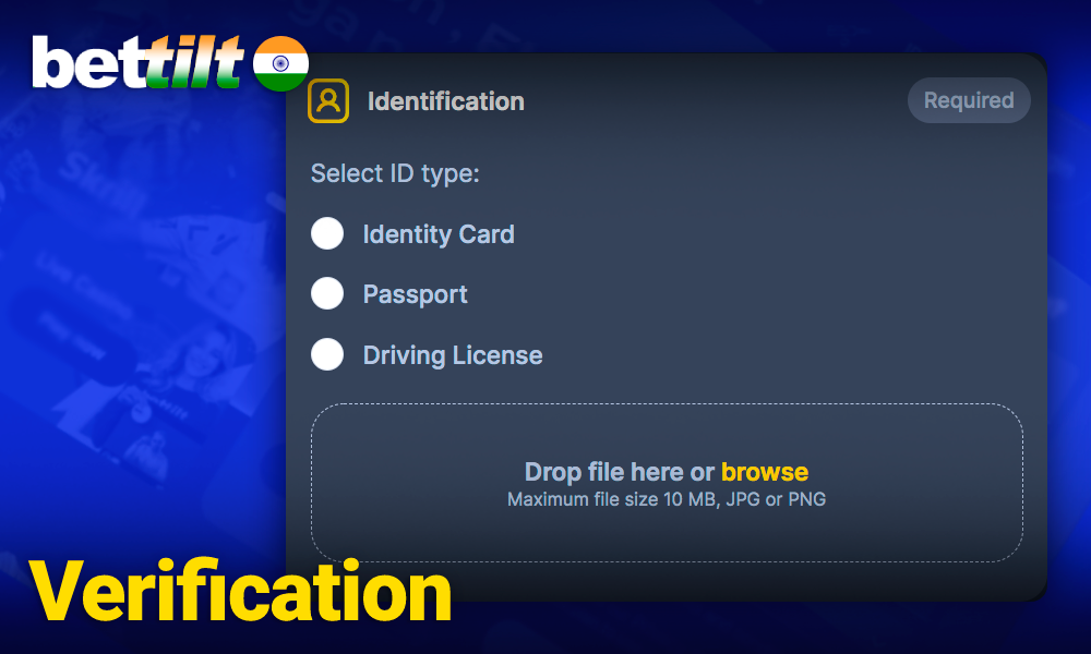 How to verify Bettilt Casino account for Indian players